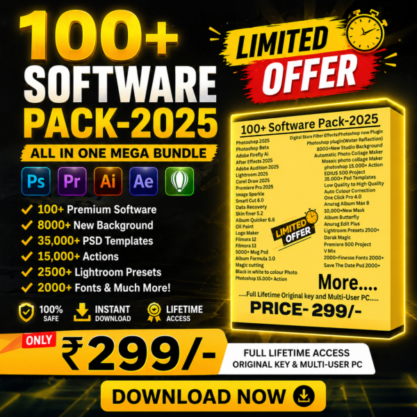 550+ Software pack 2025-26 (For WINDOWS, MAC, AND ANDROID ONLY )